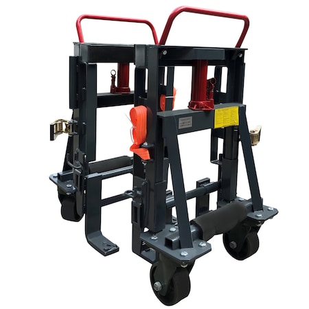 Pake Handling Tools Machinery Mover, 5940 lb. Cap, Steel Wheel, Set of 2 PAKFM04